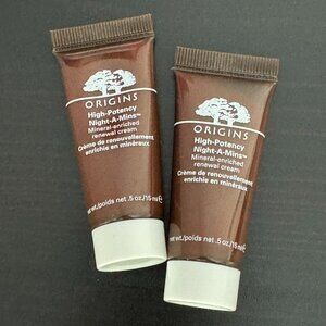 Two (2) Origins High-Potency Night-A-Mins Mineral Enriched Renewal Creams